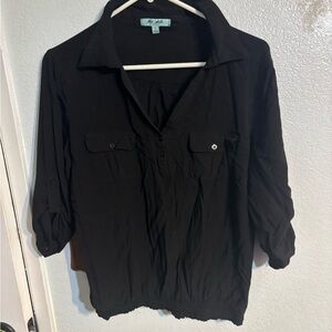 Zena Elegant Black Blouse